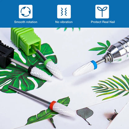 Ceramic Nail Drill Bits for Precision Manicure - Smarsty