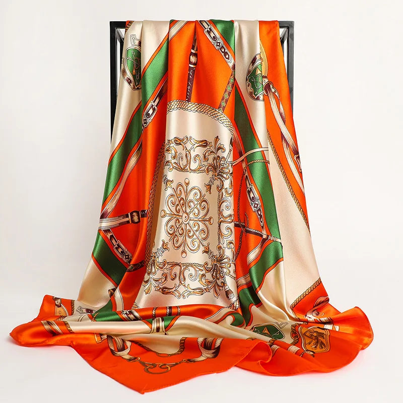 Luxury Silk Scarf for Women Sun Protection Designer Shawl - Smarsty