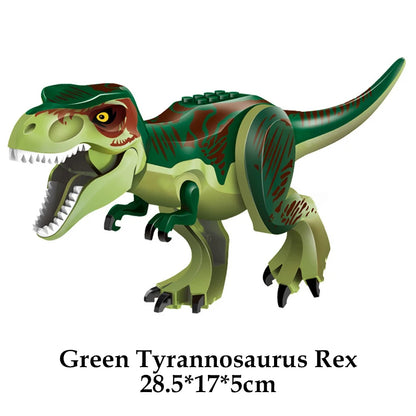 Jurassic Dinosaur World Brutal Raptor T-Rex Triceratops Indominus Rex Model Building Blocks Dino Velociraptor Figure Bricks Toys