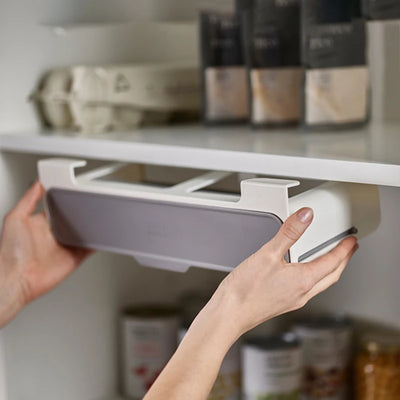 Kitchen Spice Rack Self-adhesive Spice Organizer Rack Seasoning Bottle Spice Organizer Wall-mounted Under-Shelf Kitchen Storage by Smarsty
