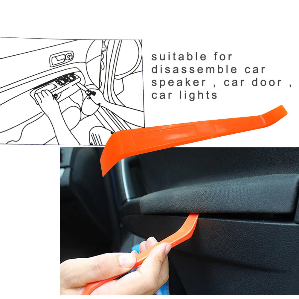 4pcs/Set Portable Car Panel Removal Tool Kit Nail Puller Radio Audio Door Pry Repair Clip Trim Dash Removal Installer Hand Tool - Smarsty