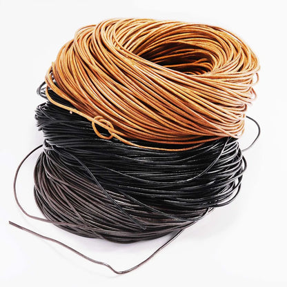 Genuine Cow Leather Round Cord Durable Bracelet String - Smarsty