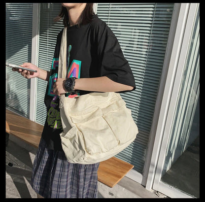 Women Vintage Canvas Tote Bag Crossbody Shoulder Purse - Smarsty