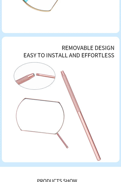 Eyelash Extension Magnifying Mirror with Long Handle - Smarsty