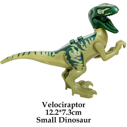 Jurassic Dinosaur World Brutal Raptor T-Rex Triceratops Indominus Rex Model Building Blocks Dino Velociraptor Figure Bricks Toys