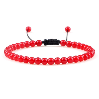 Adjustable Lava Stone Beaded Bracelet for Chakra Healing - Smarsty