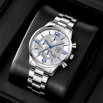 Luxury Stainless Steel Quartz Watch for Men - Smarsty