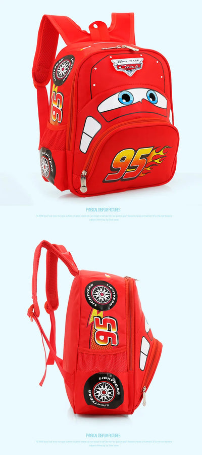 Car Theme Kids Backpack Safe Lightweight Kindergarten Bag - Smarsty