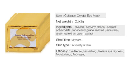Crystal Collagen Gold Eye Masks for Dark Circles - Smarsty