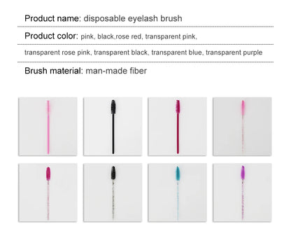 50Pcs Disposable Eyelash Brushes for Makeup Application - Smarsty