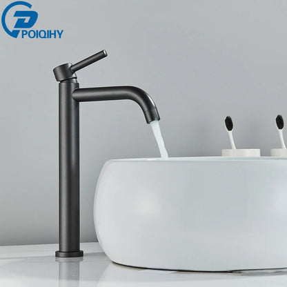 Brushed Gold Bathroom Faucet with Hot Cold Mixer - Smarsty