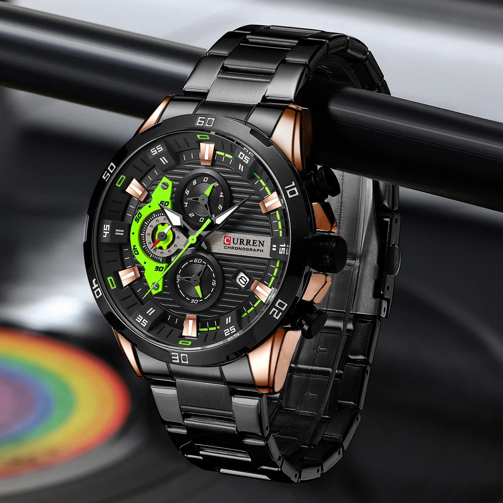 Curren Stainless Steel Men's Watch with Luminous Dial - Smarsty