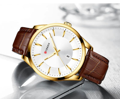 CURREN Luxury Quartz Watch for Men with Leather Strap - Smarsty