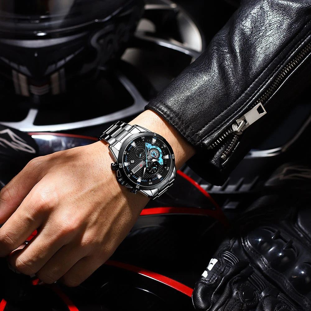 Curren Stainless Steel Men's Watch with Luminous Dial - Smarsty