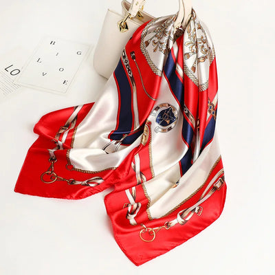 Luxury Satin Silk Scarf for Women Sun Protection - Smarsty