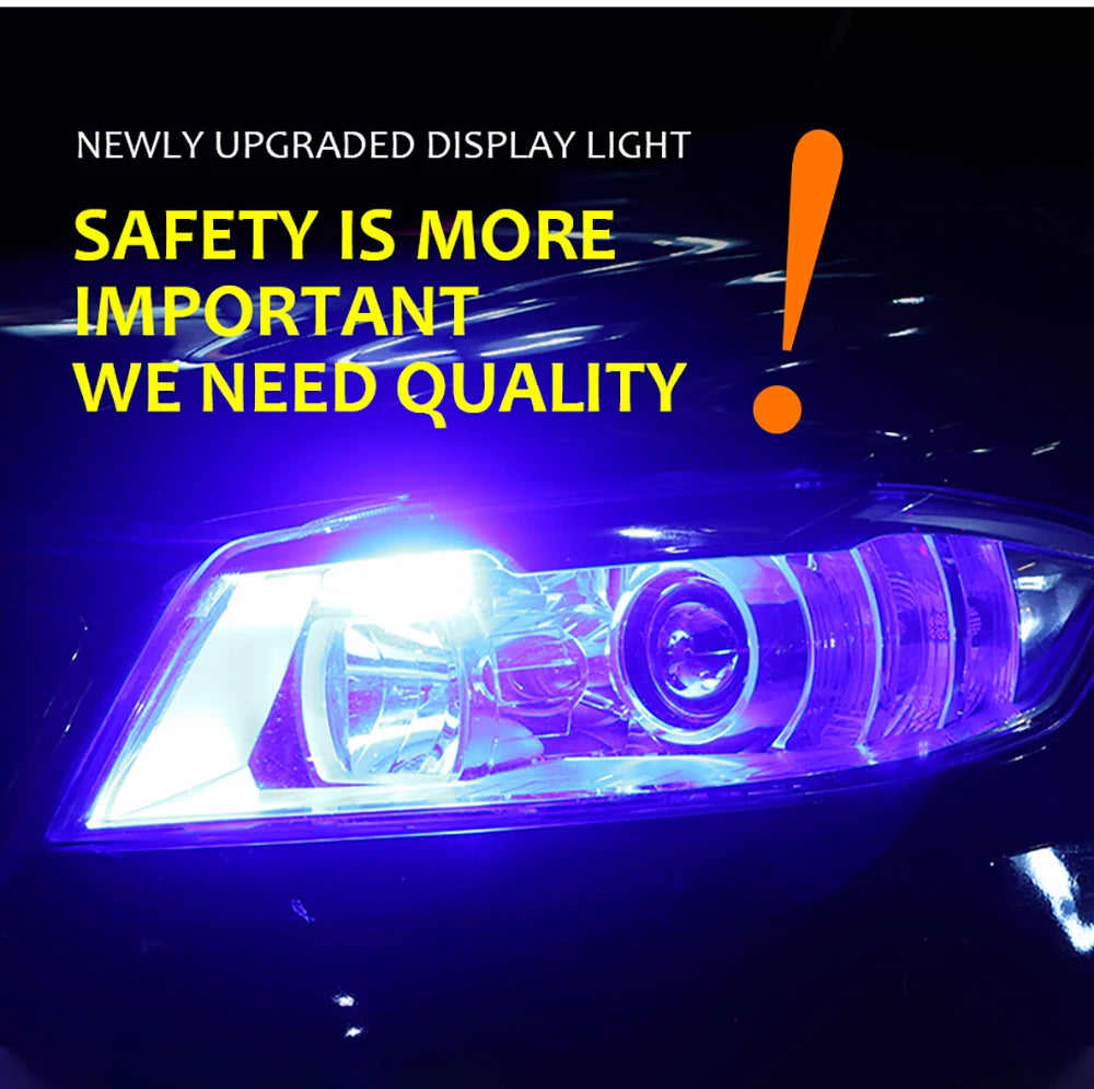 10X New W5W LED T10 Car Lights COB Glass Interior Parts Bulbs White ice blue Yellow Auto License Plate Lamp Dome Read Light 12V - Smarsty