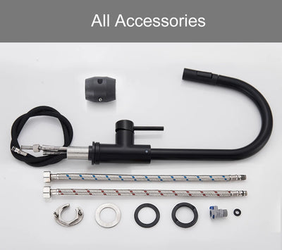 Black Kitchen Faucet with Pull Out Spray Versatile Hot and Cold Water - Smarsty