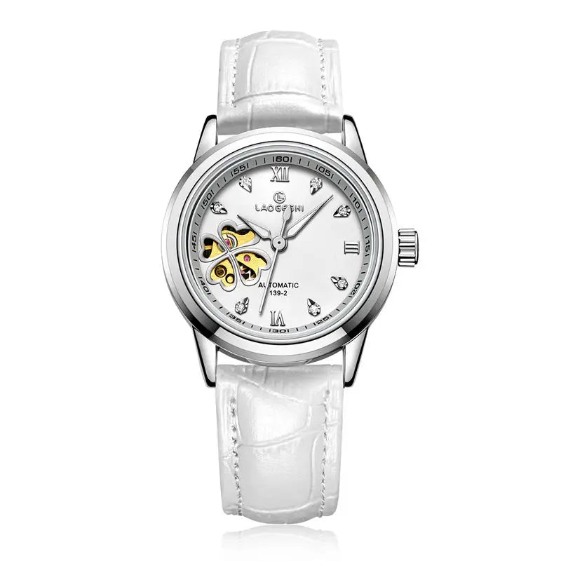 Women’s Waterproof Automatic Mechanical Watch with Diamond Design - Smarsty