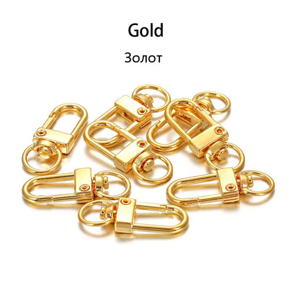 Rotating Lobster Clasps Gold Rhodium Secure 10pcs Pack - Smarsty