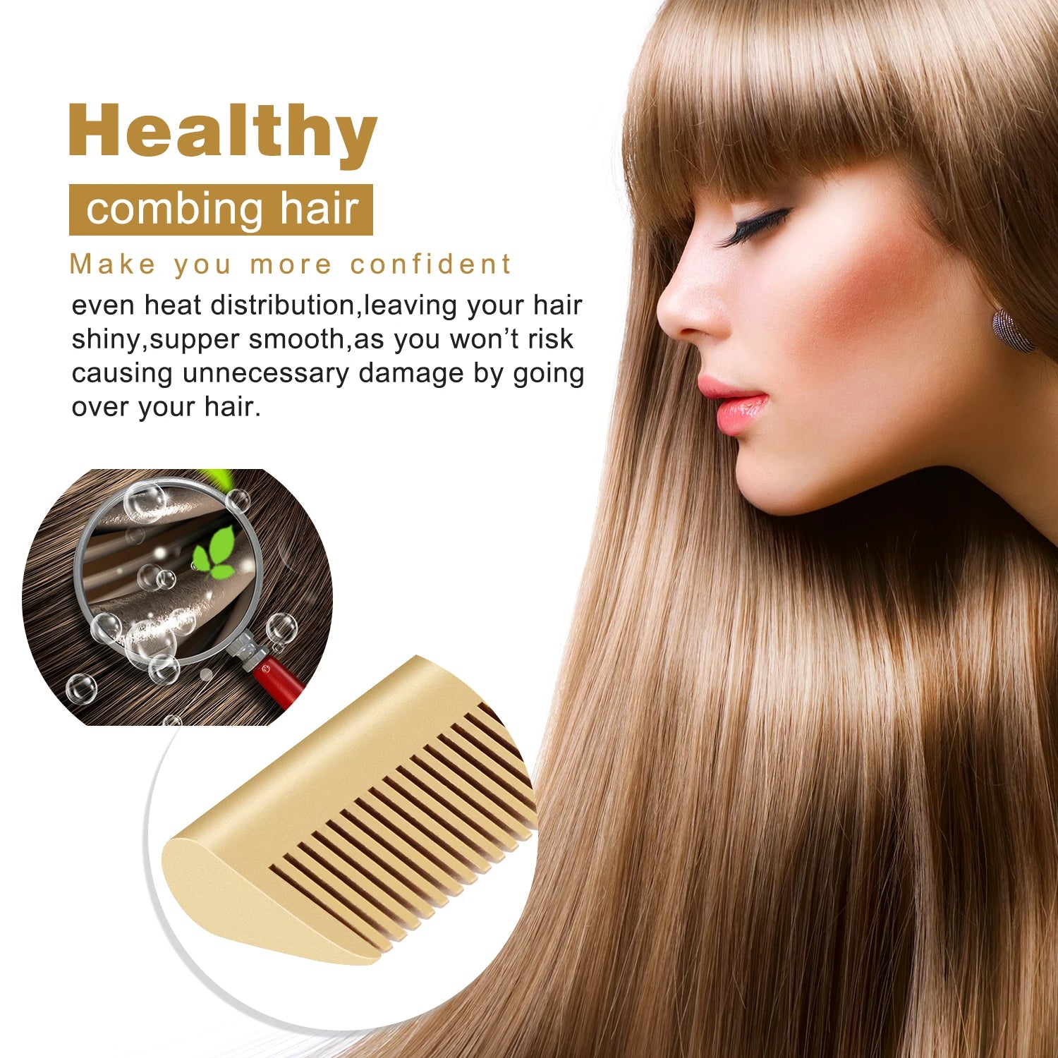 2 in 1 Electric Hot Comb Hair Straightener and Curler - Smarsty