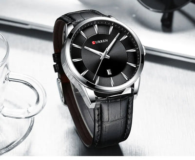 CURREN Luxury Quartz Watch for Men with Leather Strap - Smarsty