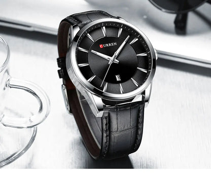 CURREN Luxury Quartz Watch for Men with Leather Strap - Smarsty