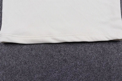 White Halter Sexy Backless Tank Tops for Women Streetwear 2024 Sleeveless Ribbed Knit Vest Top Cropped Feminino - Smarsty