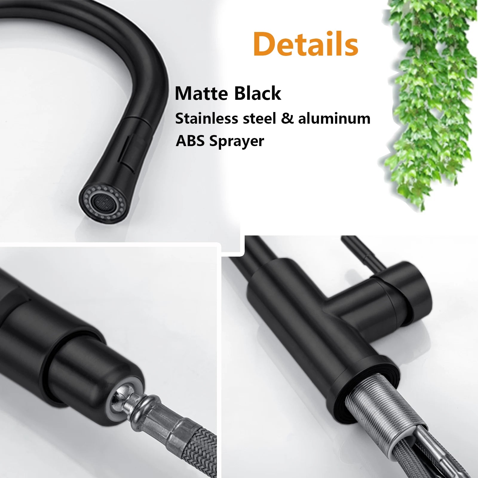 DQOK Smart Touch Control Kitchen Faucet with Pull Out Spray - Smarsty