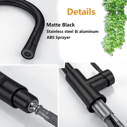 DQOK Smart Touch Control Kitchen Faucet with Pull Out Spray - Smarsty