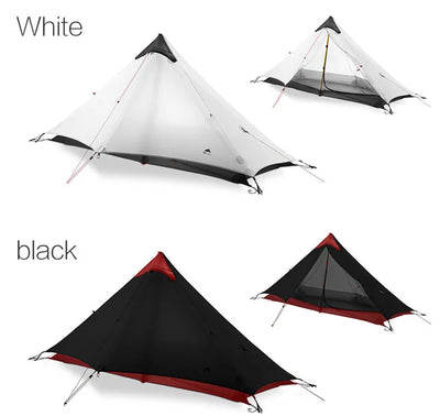 FLAME'S CREED Lanshan 1 Person Oudoor Ultralight Camping Tent Single Man 3 Season Professional 15D Silnylon Rodless Tent by Smarsty