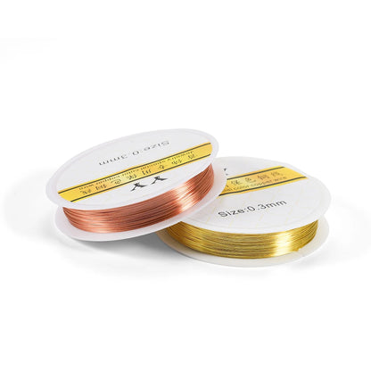 Gold Copper Wire Beading Cord Flexible Jewelry Wire - Smarsty