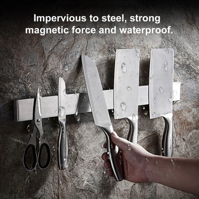 40CM 50CM Stainless Steel Knife Stand Magnetic Knife Holder Wall Block Storage Rack for Knives Kitchen Accessories Organizer by Smarsty