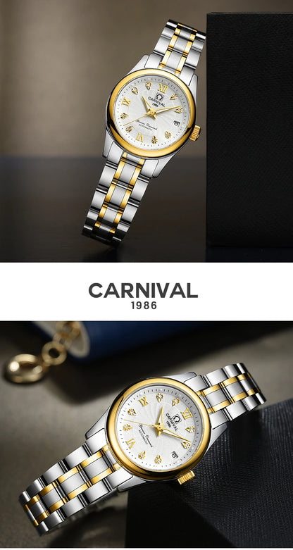 Carnival Luxury Women's Mechanical Watch with Sapphire Crystal - Smarsty