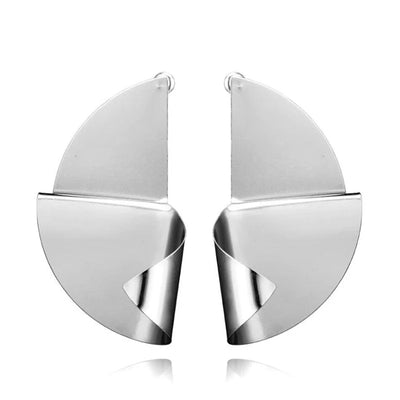Gold Metal Drop Earrings with Irregular Heart Design for Women - Smarsty