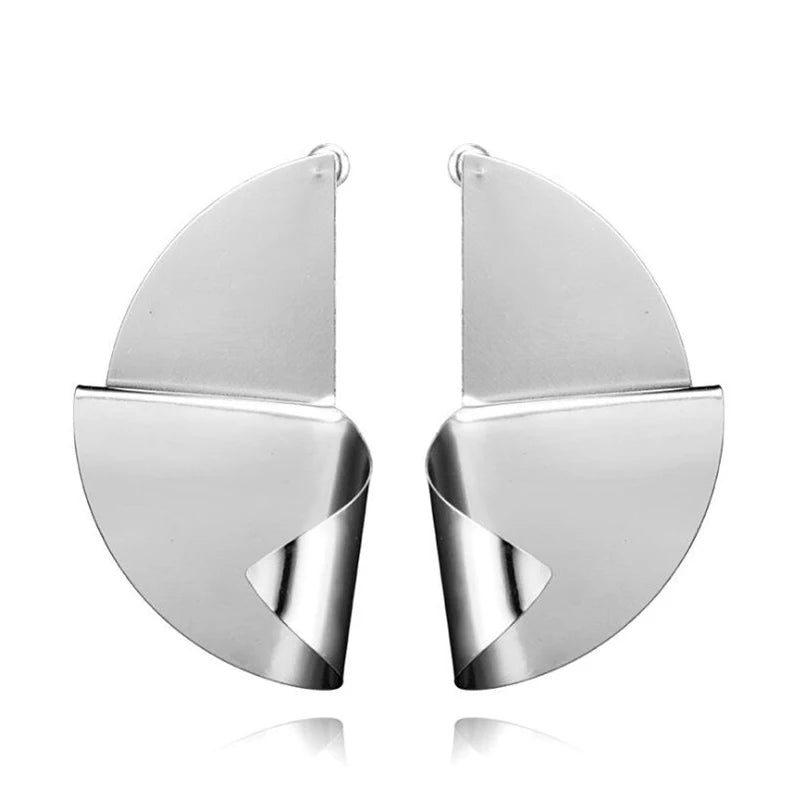 Gold Metal Drop Earrings with Irregular Heart Design for Women - Smarsty