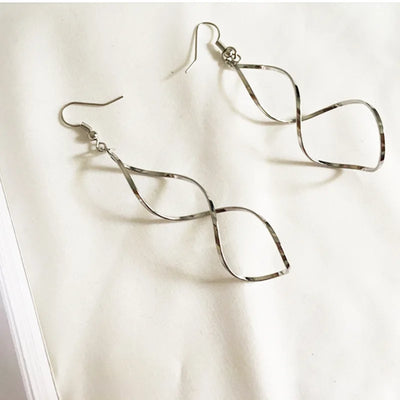 Gold Metal Drop Earrings with Irregular Heart Design for Women - Smarsty