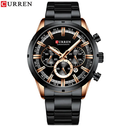 Curren Men's Waterproof Business Watch with Blue Dial - Smarsty