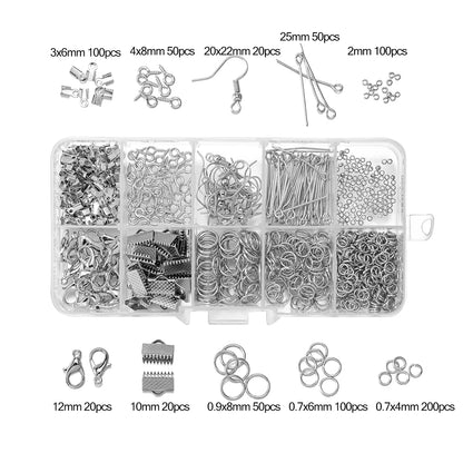 Alloy Jewelry Findings Set with Clasps and Hooks - Smarsty