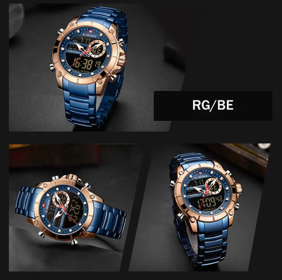 NAVIFORCE Luxury Waterproof Quartz Sport Watch for Men - Smarsty