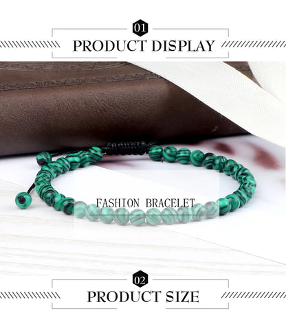 Adjustable Lava Stone Beaded Bracelet for Chakra Healing - Smarsty