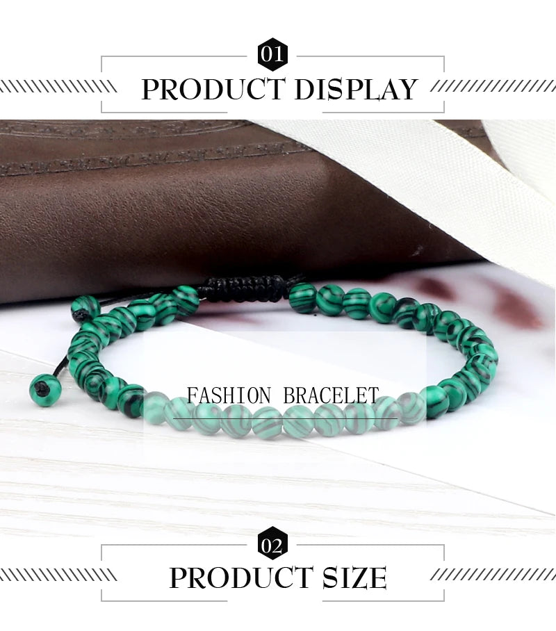 Adjustable Lava Stone Beaded Bracelet for Chakra Healing - Smarsty