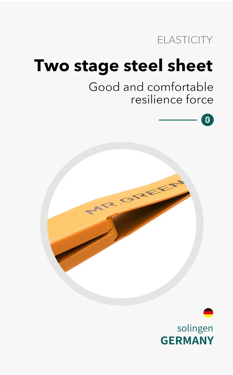 MR Green Stainless Steel Eyebrow Tweezers for Precision Hair Removal - Smarsty