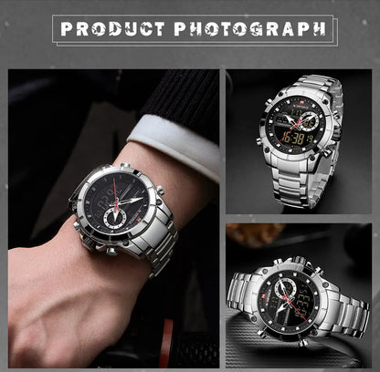 NAVIFORCE Luxury Waterproof Quartz Sport Watch for Men - Smarsty
