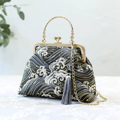 Vintage Fringe Shoulder Bag With Chain Crossbody Small - Smarsty