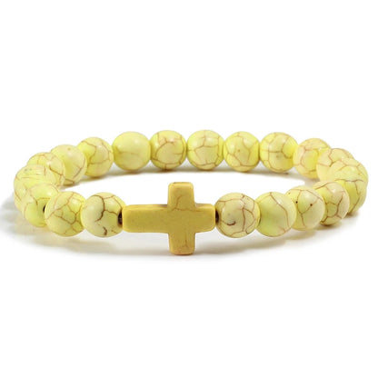 Fashion Jesus Cross Natural Stone Bracelets for Yoga - Smarsty