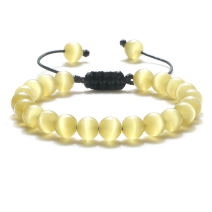 Adjustable 8mm Tiger Eye Beads Bracelet for Yoga Healing - Smarsty