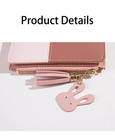 Women's Wallet PU Leather Women's Wallet Made of Leather Women Purses Card Holder Foldable Portable Lady Coin Purses - Smarsty