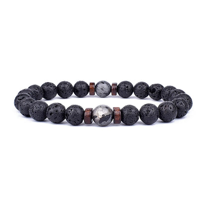 Volcanic Stone Bracelet for Men with Mood Tracking Feature - Smarsty