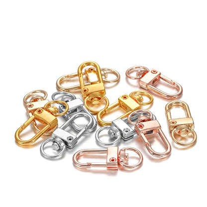 Rotating Lobster Clasps Gold Rhodium Secure 10pcs Pack - Smarsty