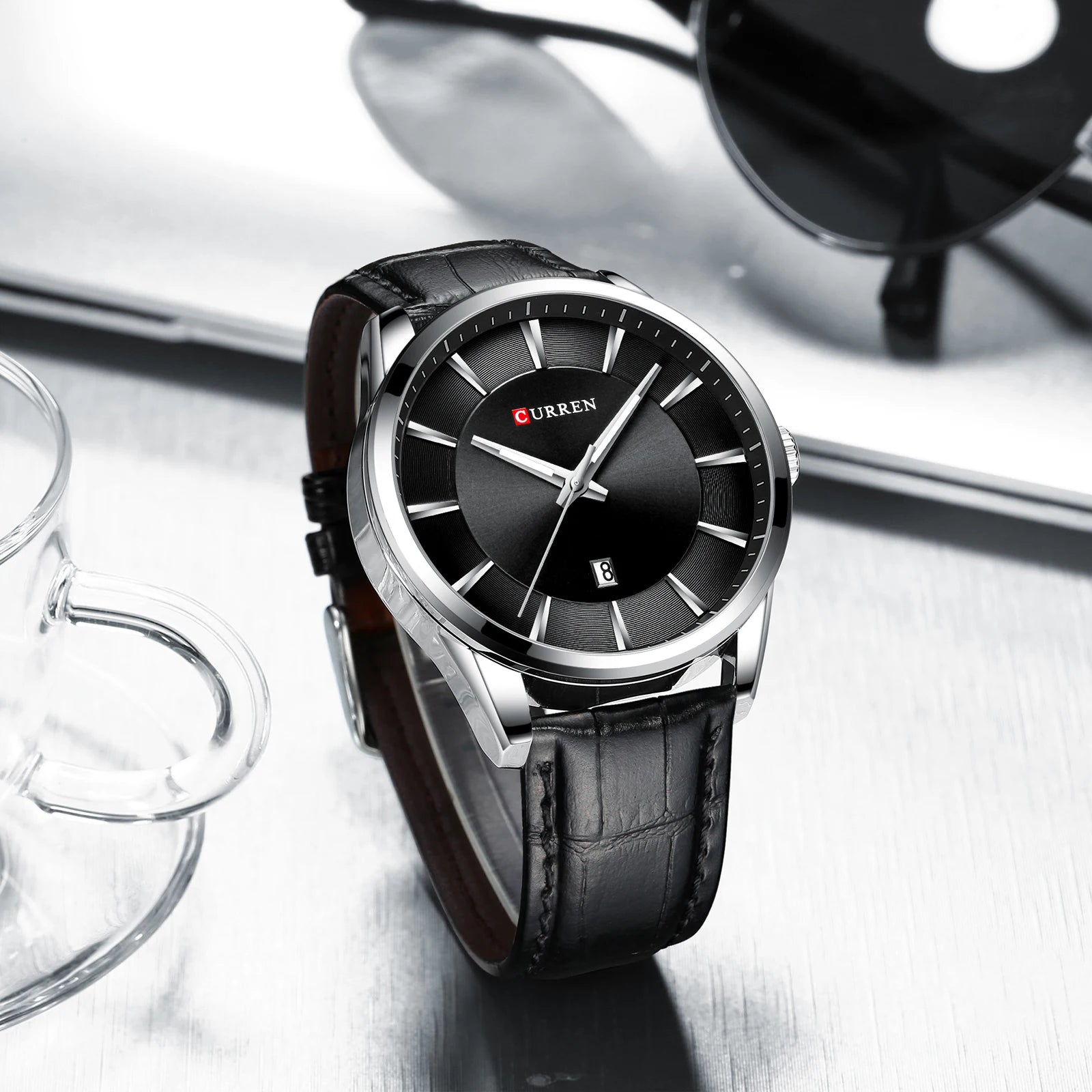 CURREN Luxury Quartz Watch for Men with Leather Strap - Smarsty